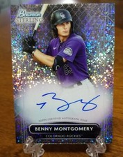 /99 Benny Montgomery 2022 Bowman Sterling Speckle Refractor On Card Auto RC 
