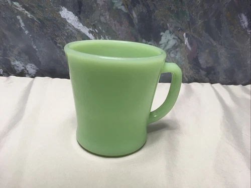 Vintage (1) Anchor Hocking Fire-King Jadeite D Handle Mug  8 Oz 1950's USA#141