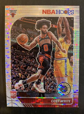 Coby White 2019-20 Panini Hopps Premium Stock Pulsar Prizm RC # 204 Chicago Bull