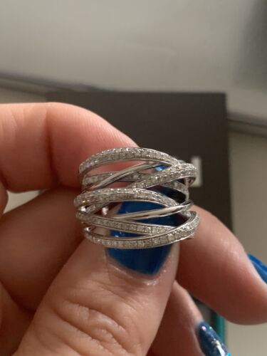 EFFY Diamond Overlap Ring (3/4 ct. t.w.) in 14k White Gold Size 5 