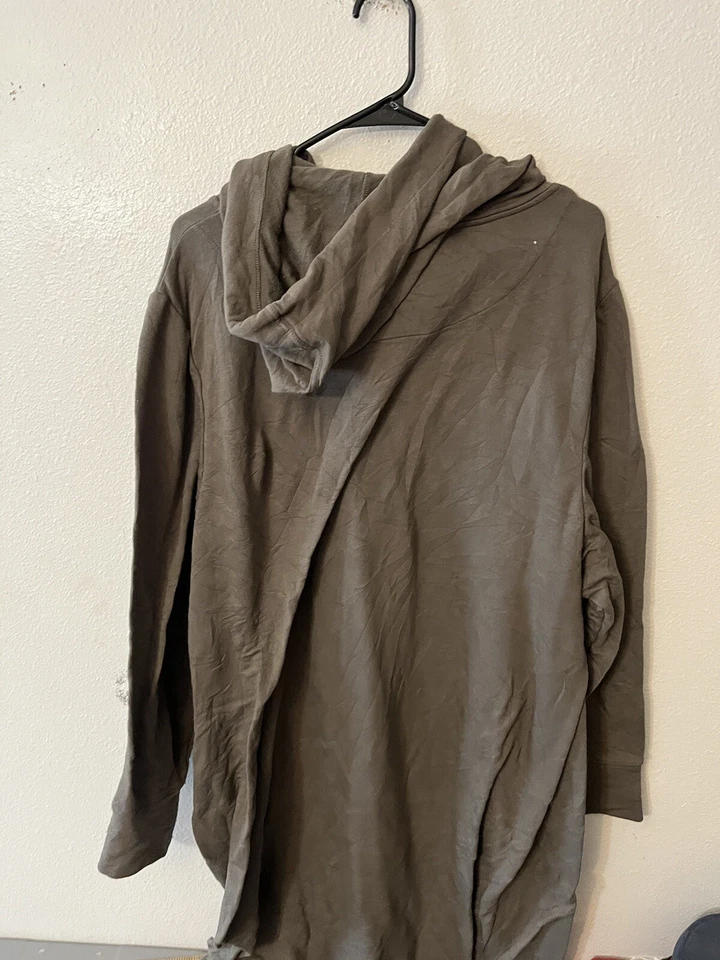 Calvin Klein Hoodie Tunic Dress Hoodie Stretch Brown Gold Logo 3X - Image 3 of 4