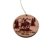 Deer Mountain It takes a big heart - Cedar Ornament