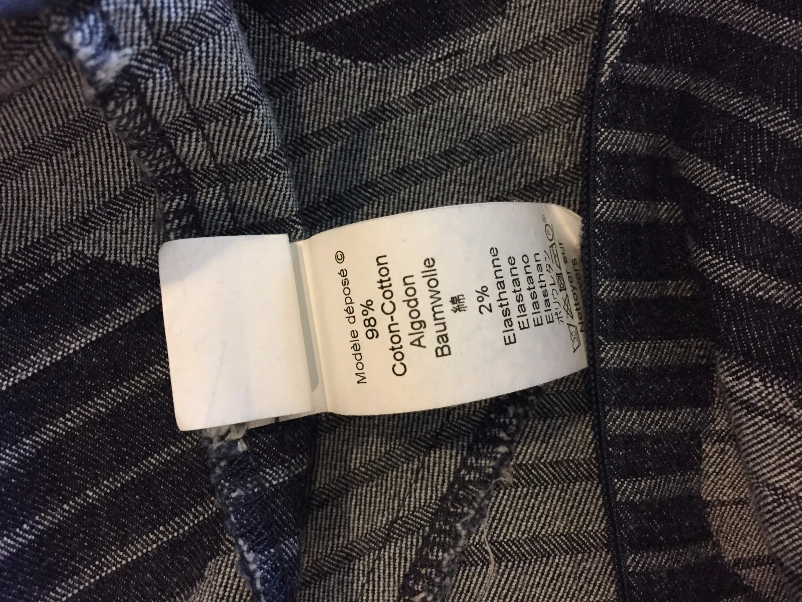 ABITO KENZO 71017 DENIM BLU A RIGHE A POIS TG 38