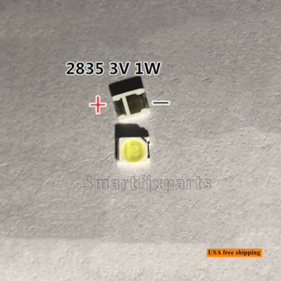 100pcs 3528 2835 3V LED Lamp Beads for LED TV Backlight Strip Bar,Repair TV