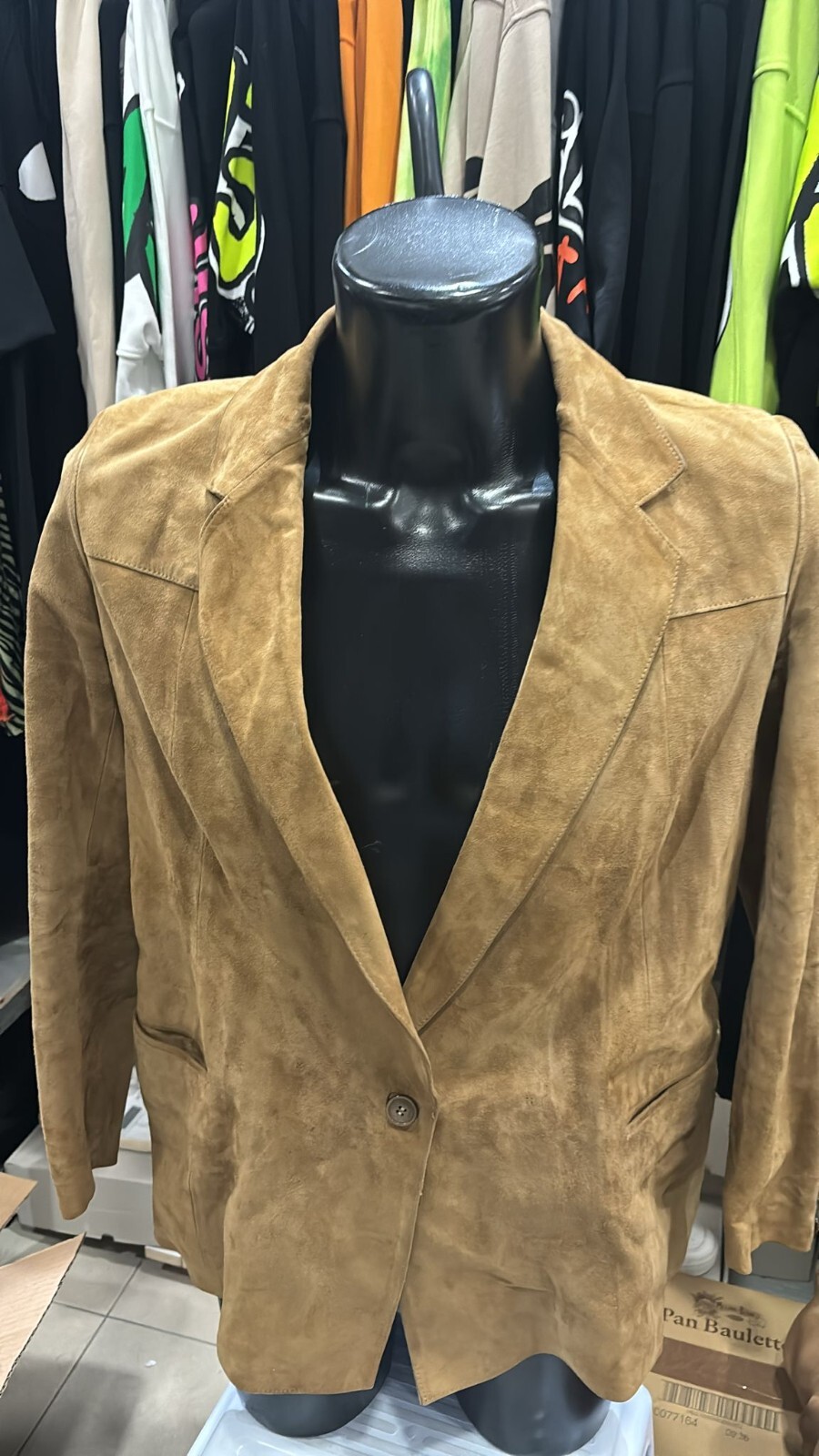 Vintage CANTARINI Brown Leather Jacket for Women Size 48 LLD457