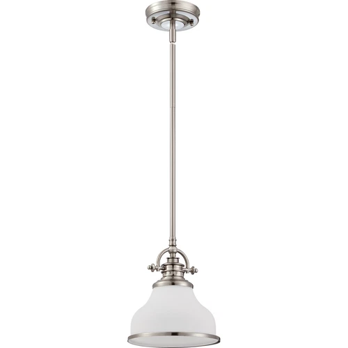 Quoizel GRT1508BN Grant One Light Mini Pendant Fixture, Brushed Nickel - 2 Pack - Picture 3 of 5