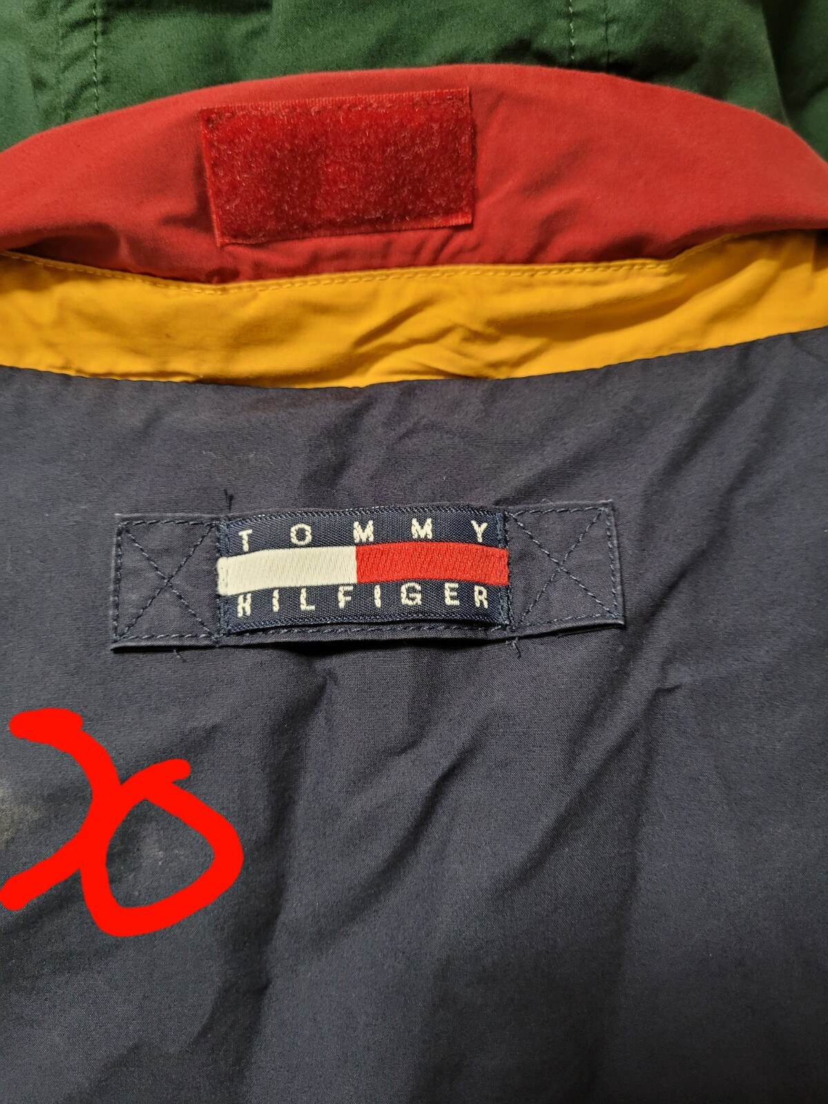 Vintage Tommy Hilfiger Puffer Down Jacket Coat Men L Large image 9