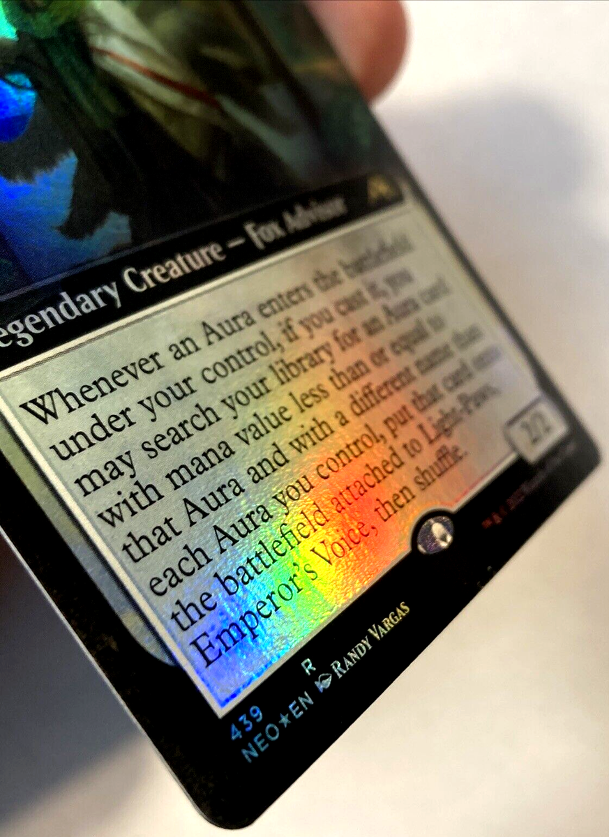 MTG Light-Paws, Emperor's Voice EXTENDED ART FOIL Kamigawa: Neon