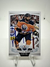 Jujhar Khaira Signed Autograph 2019-20 O-Pee-Chee Card #222 Edmonton Oilers