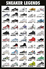 Sneaker Legends - Poster (50 Of History's Most Famous Sneekers) (Size: 24 x 36")