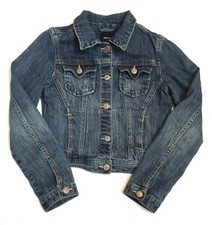 Gap Kids Girls Blue Jean Denim Trucker Jacket Size Large