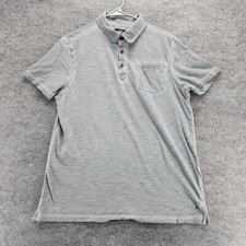 Rock Republic Polo Shirt Mens Large Gray Short Sleeve