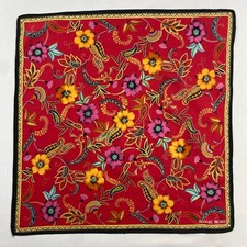 Vintage Hanae Mori Handkerchief Pocket Square Bandana Neckerchief