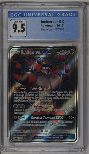 2019 Team Up #167/181 Incineroar GX CGC 10