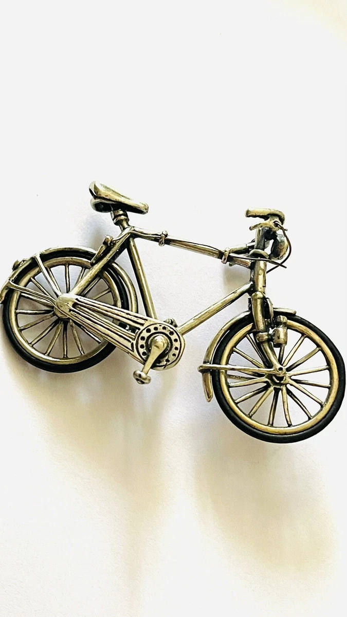 Vélo Miniature En Argent Pays Bas Ref 90144