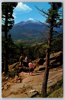 Postcard Colorado Long's Peak Mt Meeker and Estes Park Village c1968 42Q