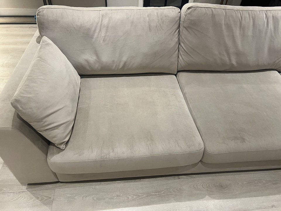 DFS Plush Velvet corner sofa eBay