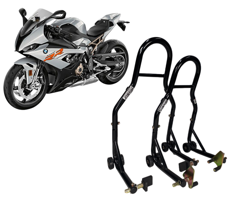 Cavalletti Alzamoto WINNET Per KAWASAKI VERSYS 650/1000: Set Anteriore E Posteriore, Tubolari Rinforzati, Portata 350 Kg