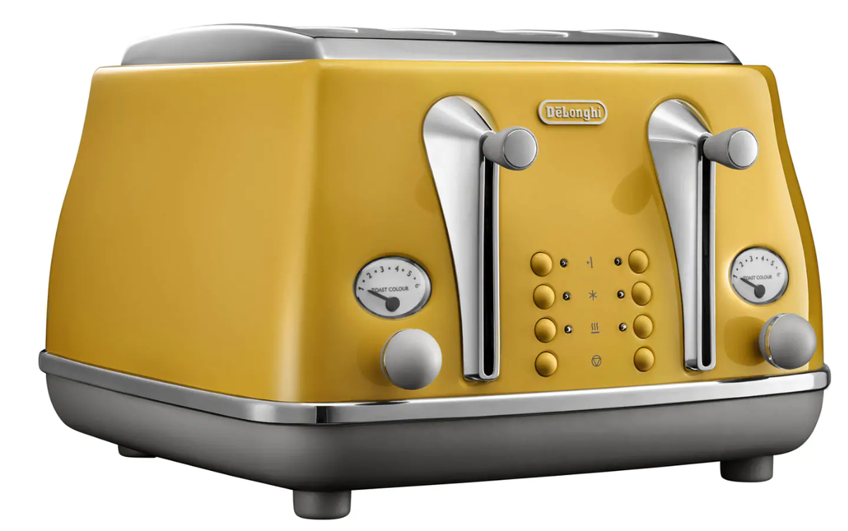Delonghi CTOC4003Y KBOC2001Y Icona Capitals 4 Toaster + Kettle