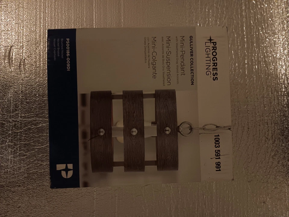 Gulliver 8-1/2 in. 1-Light Brushed Nicke Mini Pendant by Progress Light - Image 2 of 4