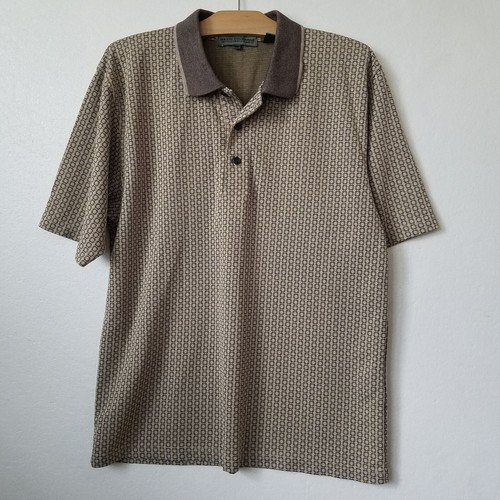 Vtg Maxini Collezione Mens XL Polo Shirt Golf Short Sleeve Old Money Beige