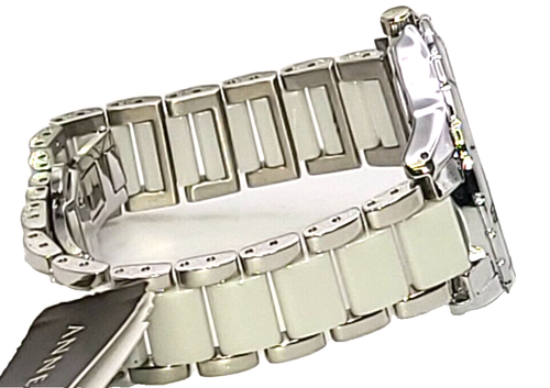Anne Klein 12/2163WMWB Womens' Silver Tone White Dial Ceramic Watch - Picture 2 of 4