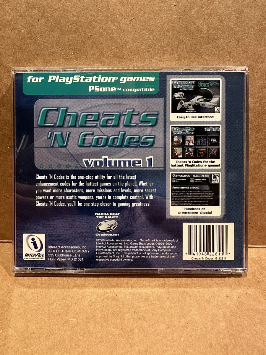 Playstation 1 gameshark codes sales