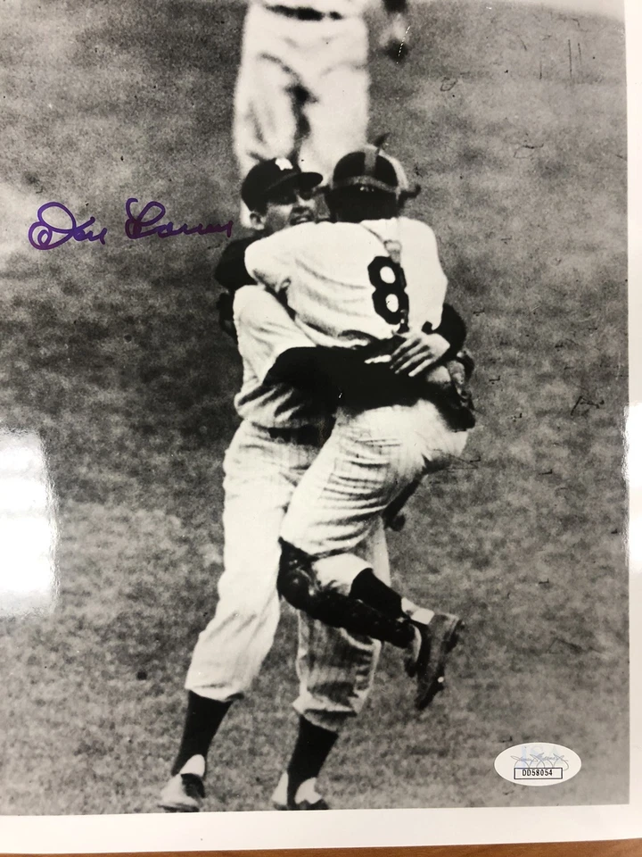Don Larsen Yankees World Series Perfect Game 8x10 Autographed Photo JSA Authenti - Image 4 of 4