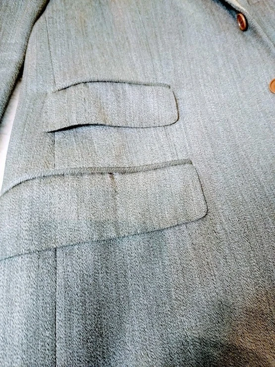 Chaqueta para hombre D'Avenza Roma puños de cirujano a medida 44R marrón 3 bolsillos lana Foto 3 de 4