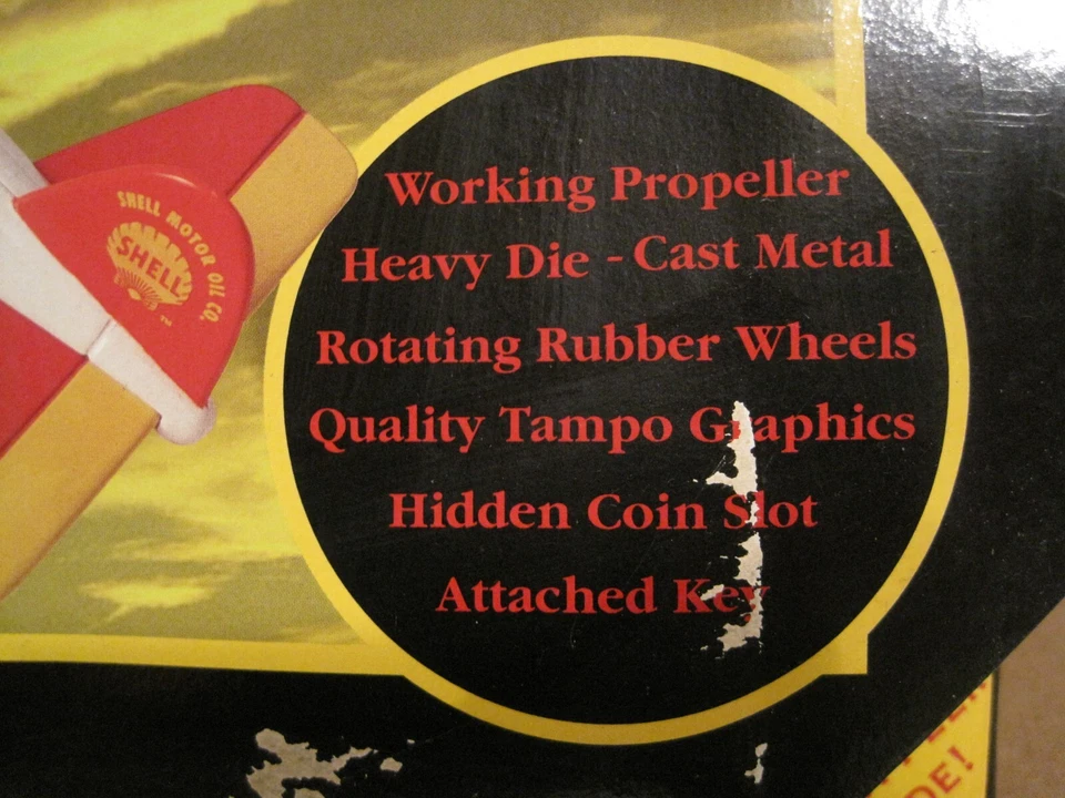 1999 GEARBOX AEROSHELL MODIFIED 1932 STEARMAN BIPLANE COIN BANK LIMITED EDITION - Image 3 of 4