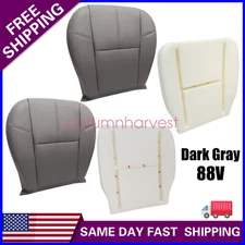 For 2007-2014 Chevy Silverado 2500 3500HD Front Bottom/Foam Seat Cover Dark Gray
