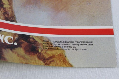 1989 Advanced Dungeons & Dragons SSI Computer Games Folded Poster Azure Bonds - Picture 5 of 8