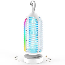 Bug Zapper Outdoor, Mosquito Zapper Indoor Electric Fly Zapper Rechargeable M...
