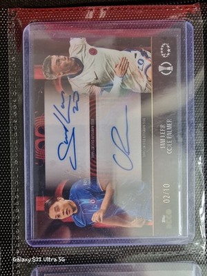 Sam Kerr & Cole Palmer DUAL AUTO 02/10 Chelsea Topps Premier League Deko
