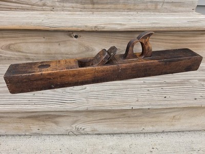 HTF Antique 30.5'' D.R. Barton Applewood Jointer Plane Rochester NY Signed Blade 