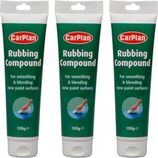Image of 3 x Carplan Rubbing Compound Tube - 150g Scratch Remover Paint Restorer Smoother