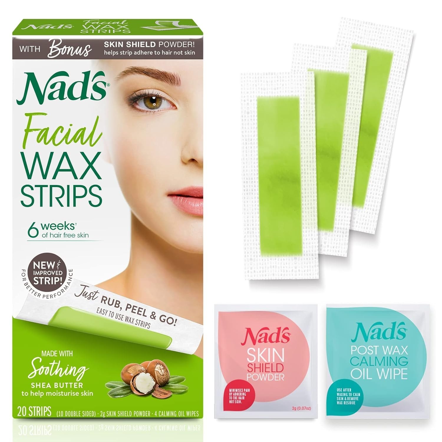 Hypoallergenic Facial Wax Strips for All Skin Types - Effective Hair Removal Kit