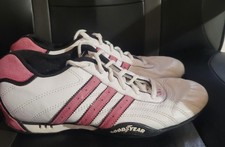 Zapatillas deportivas de carreras Team Adidas Goodyear zapatos para conducir rayas rosas para mujer talla 8