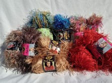 10 x Assorted eyelash fun faux fur yarn -- FANCY SCHMANCY