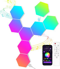 Hexagon LED Light Panels 8 Pack Smart RGB Wall Lights with APP Remote Contro