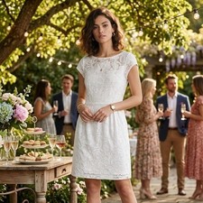 Nanette Lepore White Eyelet Dress Womens 12 Floral Cotton Cottagecore Coquette