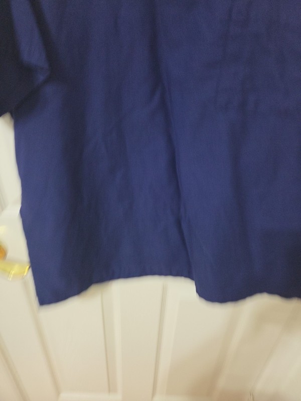 Fundamentals By White Swan Brands Large Women's Navy Blue Scrub Top One Pocket