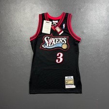 100 Authentic Allen Iverson Mitchell Ness 97 98 Philadelphia 76ers Jersey 36 S