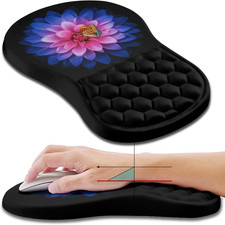 Ergonomic Mouse Pad Wrist Support, Wrist Rest Mousepad for Carpal Tunnel Pain Re