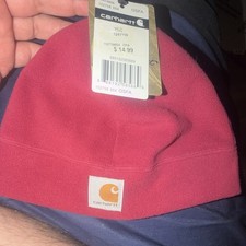 Carhartt Red Solid Beanie Hat One Size womans...
