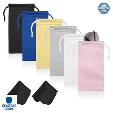 Microfiber Sunglasses Pouch 6 Pack Drawstring Glasses Case Cleaning Cloths