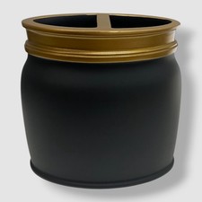 Avanti Linens Black Memphis Mattre Finish Double Resin Toothbrush Holder