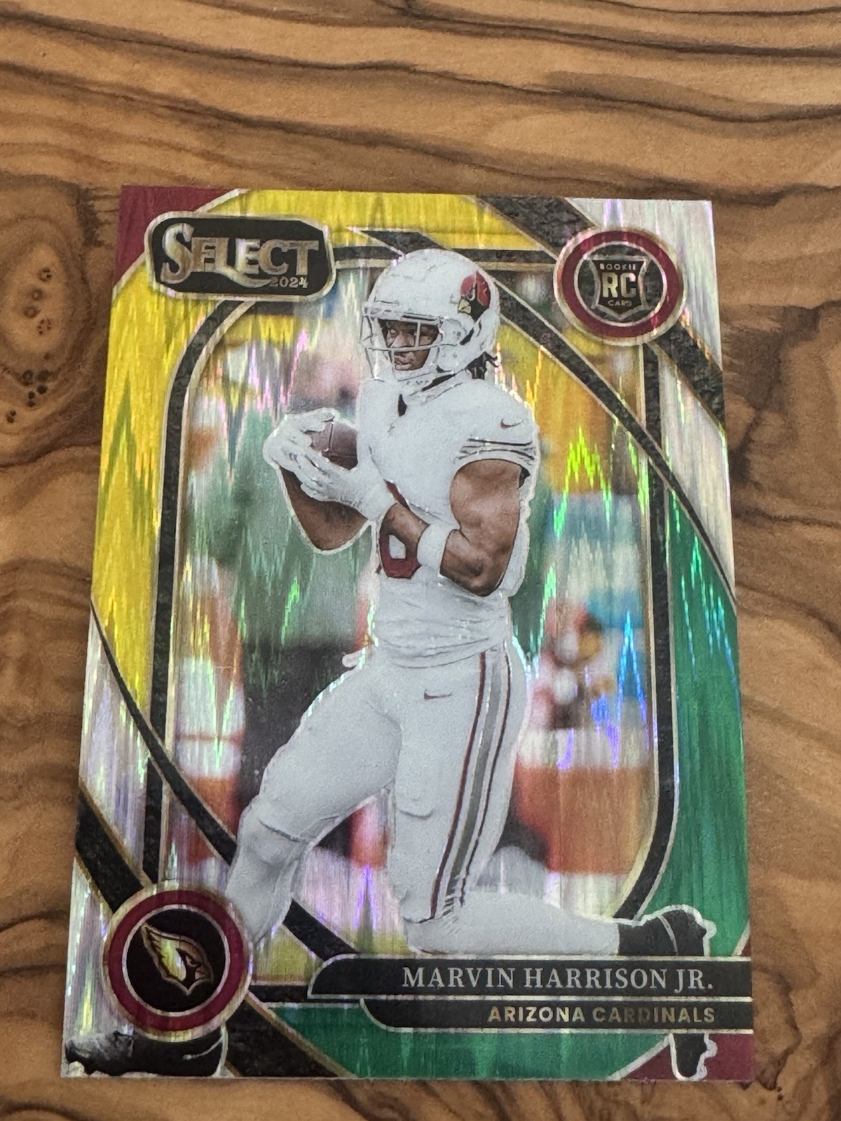 2024 Panini Select Marvin Harrison Jr #219 Yellow & Green Shock Club Level - RC