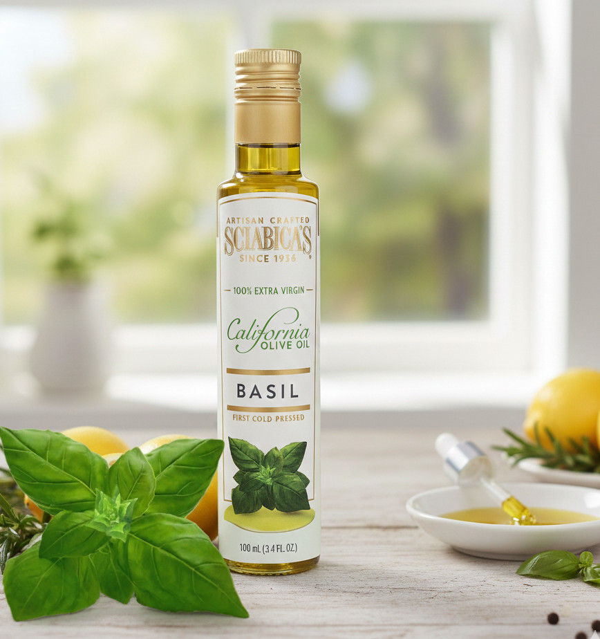 Sciabica California Olive Oil Best Sellers Set Garlic Lemon Basil 4x100ml
