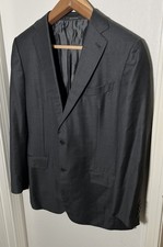 Recent ERMENEGILDO ZEGNA Gray Trofeo Wool Bespoke Suit Jacket Blazer 54 / US 42L